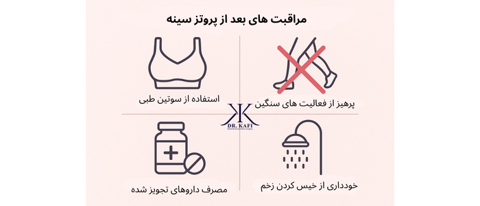 مراقبت‌های بعد از پروتز سینه